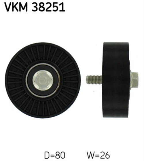 Deflection/Guide Pulley, V-ribbed belt - VKM 38251 SKF