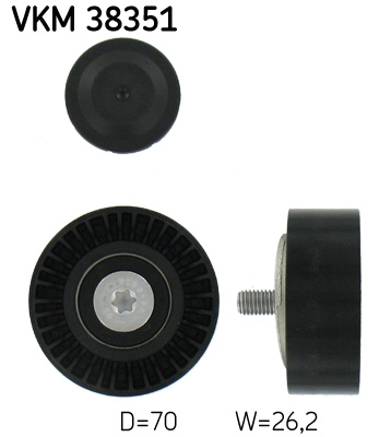 Deflection/Guide Pulley, V-ribbed belt - VKM 38351 SKF