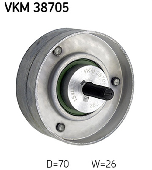 Deflection/Guide Pulley, V-ribbed belt - VKM 38705 SKF