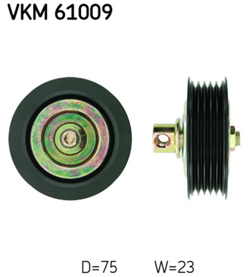 Deflection/Guide Pulley, V-ribbed belt - VKM 61009 SKF