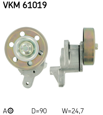 Belt Tensioner, V-ribbed belt - VKM 61019 SKF