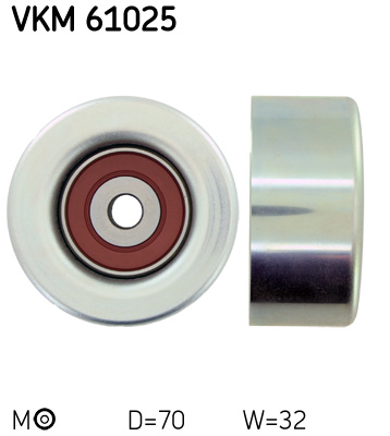 Deflection/Guide Pulley, V-ribbed belt - VKM 61025 SKF