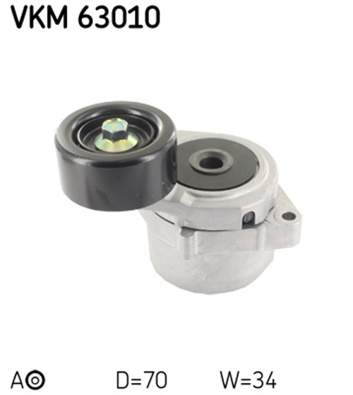 Belt Tensioner, V-ribbed belt - VKM 63010 SKF