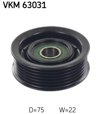Deflection/Guide Pulley, V-ribbed belt - VKM 63031 SKF