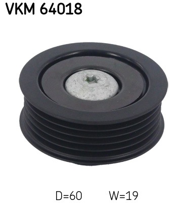 Deflection/Guide Pulley, V-ribbed belt - VKM 64018 SKF