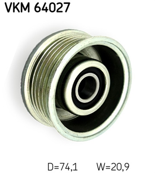 Deflection/Guide Pulley, V-ribbed belt - VKM 64027 SKF
