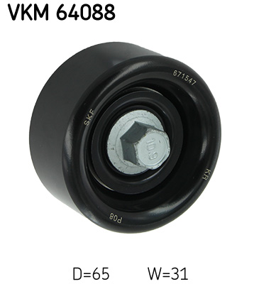 Deflection/Guide Pulley, V-ribbed belt - VKM 64088 SKF