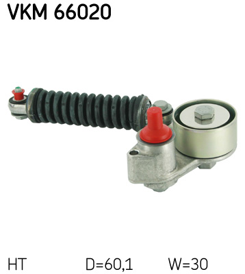 Belt Tensioner, V-ribbed belt - VKM 66020 SKF