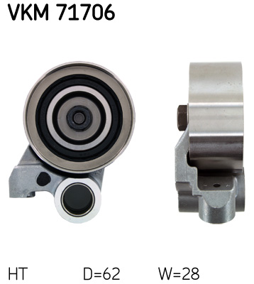 Tensioner Pulley, timing belt - VKM 71706 SKF
