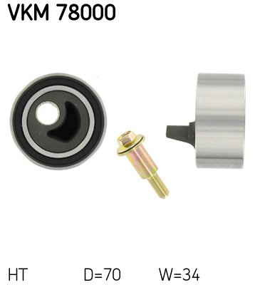 Tensioner Pulley, timing belt - VKM 78000 SKF