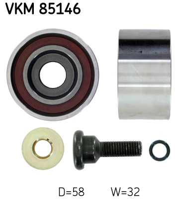 Deflection/Guide Pulley, timing belt - VKM 85146 SKF