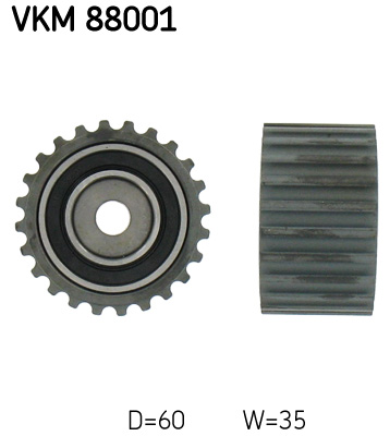 Deflection/Guide Pulley, timing belt - VKM 88001 SKF