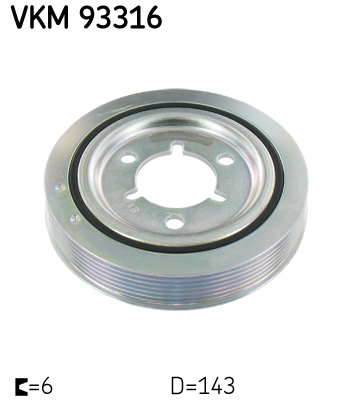 Belt Pulley, crankshaft - VKM 93316 SKF