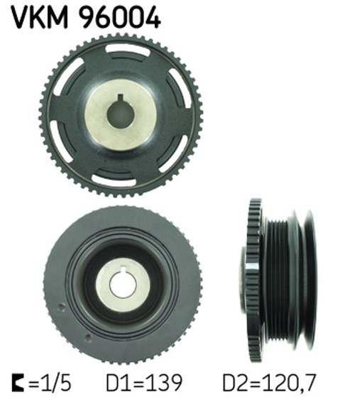 Belt Pulley, crankshaft - VKM 96004 SKF