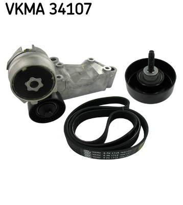 V formos rumbuotas diržas, komplektas - VKMA 34107 SKF