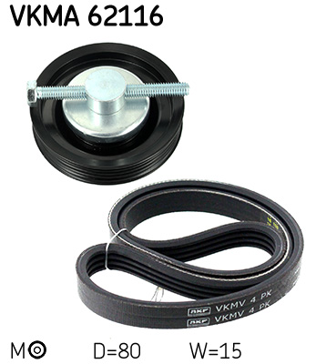Поликлиновой ременный комплект - VKMA 62116 SKF