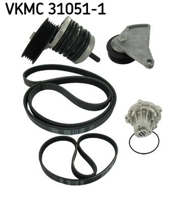 Water Pump + V-Ribbed Belt Set - VKMC 31051-1 SKF