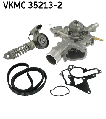 Water Pump + V-Ribbed Belt Set - VKMC 35213-2 SKF
