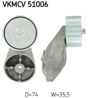 Deflection/Guide Pulley, V-ribbed belt - VKMCV 51006 SKF