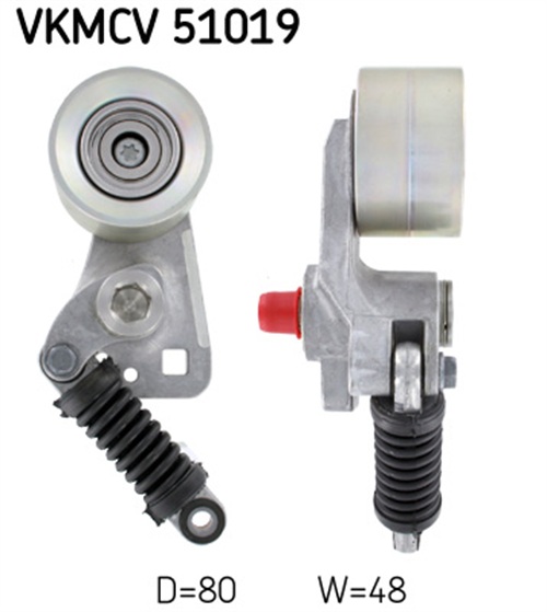 Belt Tensioner, V-ribbed belt - VKMCV 51019 SKF