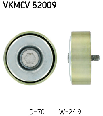 Deflection/Guide Pulley, V-ribbed belt - VKMCV 52009 SKF