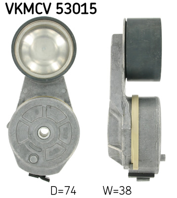Belt Tensioner, V-ribbed belt - VKMCV 53015 SKF