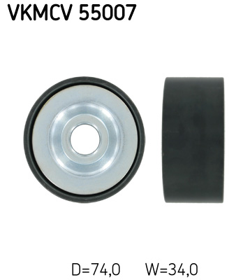 Deflection/Guide Pulley, V-ribbed belt - VKMCV 55007 SKF