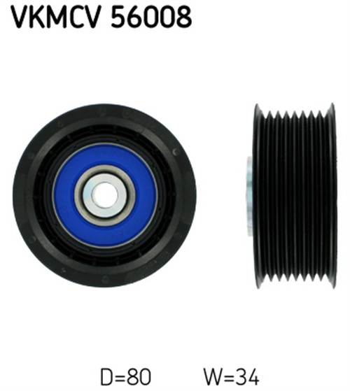 Deflection/Guide Pulley, V-ribbed belt - VKMCV 56008 SKF