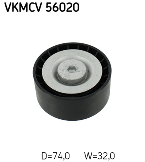 Deflection/Guide Pulley, V-ribbed belt - VKMCV 56020 SKF