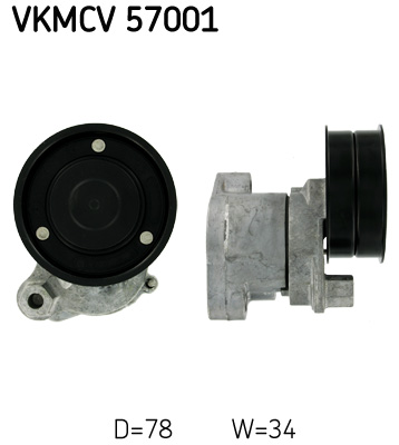 Belt Tensioner, V-ribbed belt - VKMCV 57001 SKF