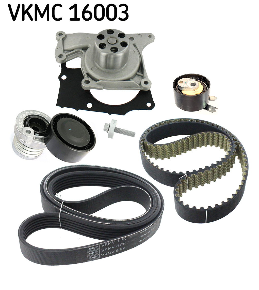 Pompa acqua + Kit cinghie dentate - VKMC 16003 SKF