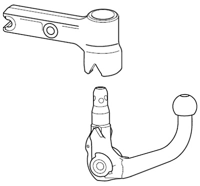 Extension Set, tow bar coupling bike carrier - 350055600001 WESTFALIA