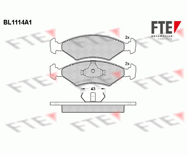 Brake Pad Set, disc brake - 9010030 FTE