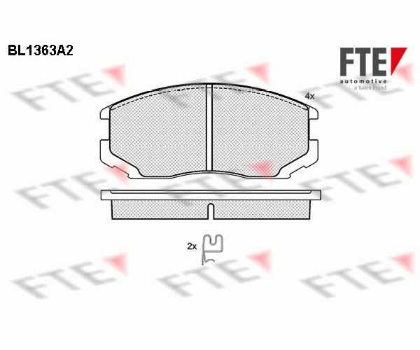 Brake Pad Set, disc brake - 9010141 FTE