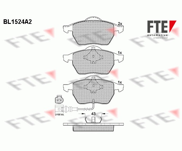 Brake Pad Set, disc brake - 9010231 FTE