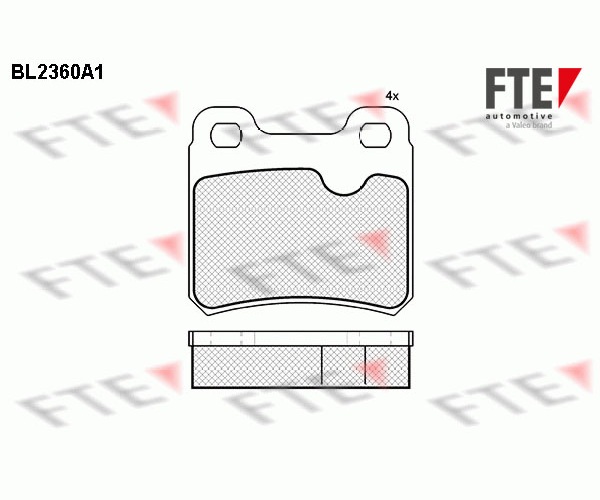 Brake Pad Set, disc brake - 9010710 FTE