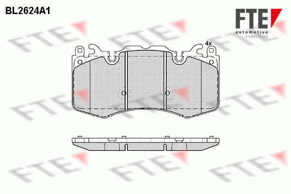 Brake Pad Set, disc brake - 9010872 FTE