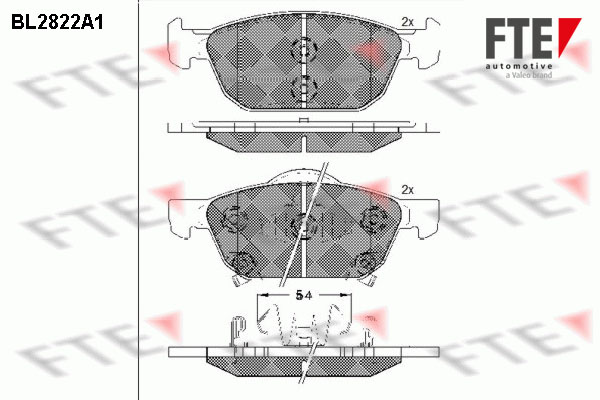Brake Pad Set, disc brake - 9011005 FTE