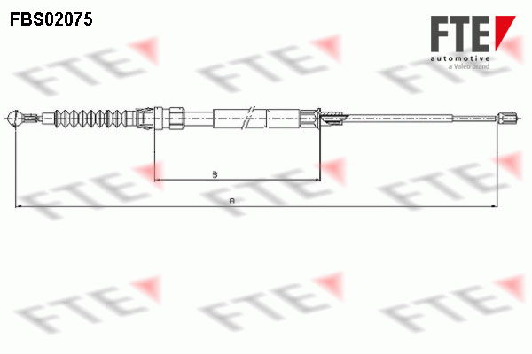 Cable, parking brake - FBS02075 FTE