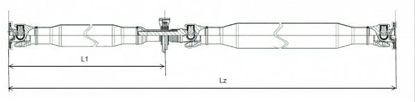 Propshaft, axle drive - GKNP20043 LÖBRO