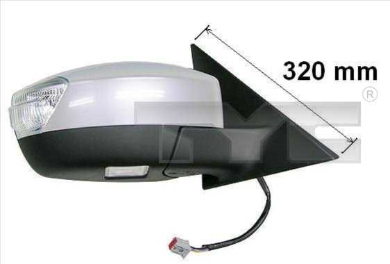 Specchio retrovisore esterno - 310-0125 TYC