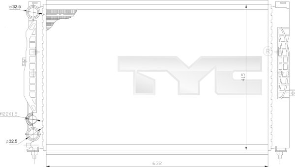 Radiator, engine cooling - 702-0011 TYC