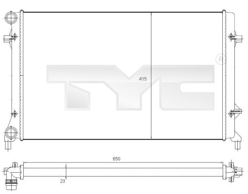Radiator, engine cooling - 702-0025 TYC