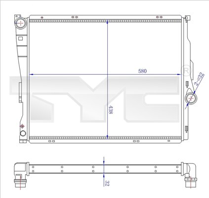 Radiator, engine cooling - 703-0006-R TYC