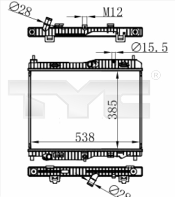 Radiator, engine cooling - 710-0059 TYC