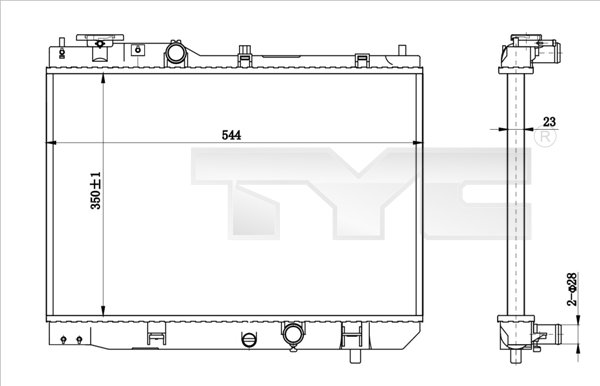 Radiator, engine cooling - 720-0001-R TYC