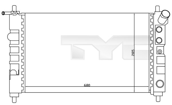 Radiator, engine cooling - 725-0005 TYC