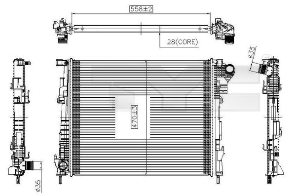 Radiator, engine cooling - 725-0032 TYC