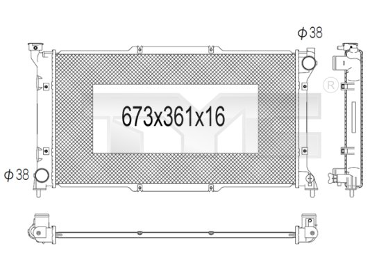 Radiator, engine cooling - 734-1003 TYC