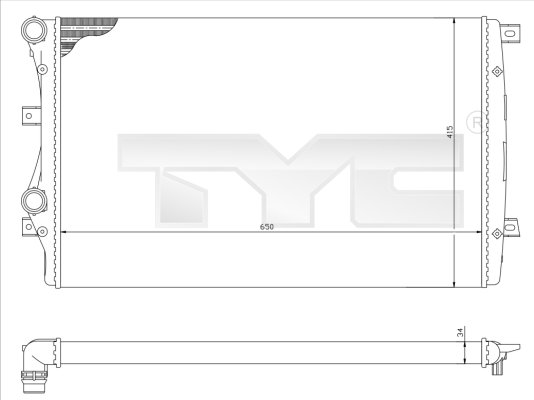 Radiator, engine cooling - 737-0017-R TYC